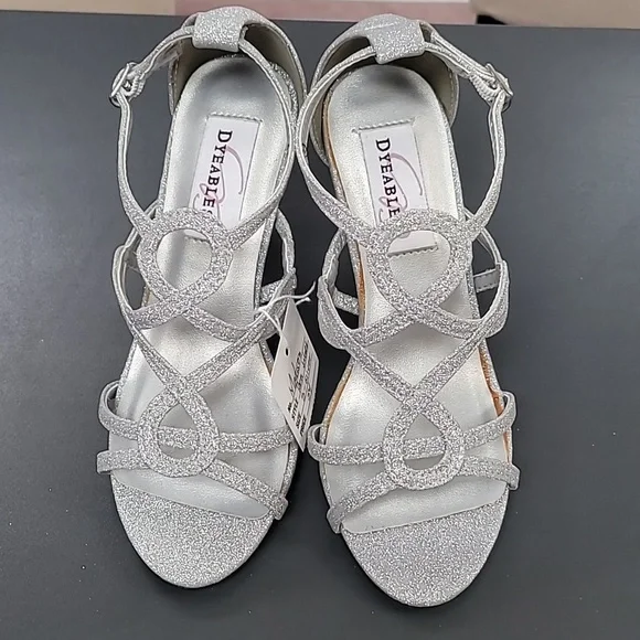 Benjamin Walk Heels "Madison" Silver" Glitter size 5 - Picture 1 of 6